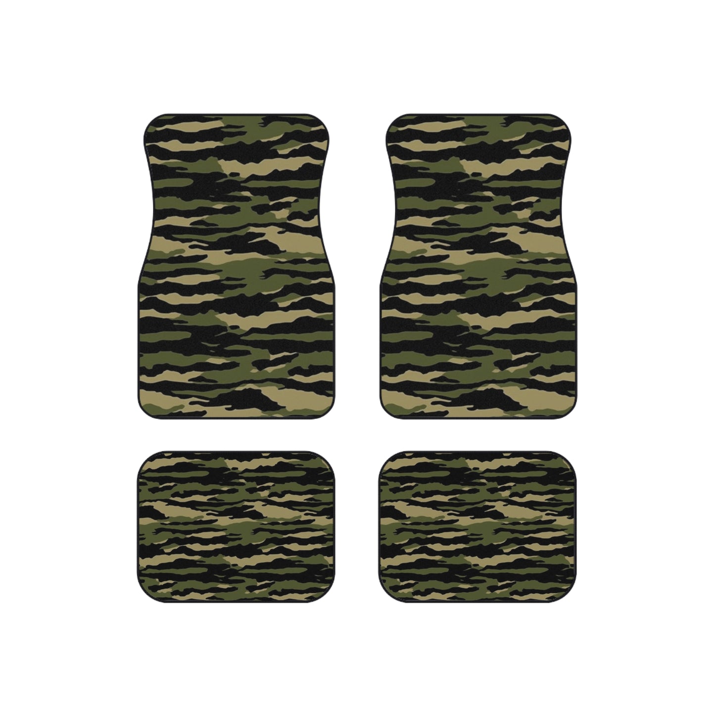 Tiger Stripe Camouflage: Military Style - Car Mats (Set of 4)