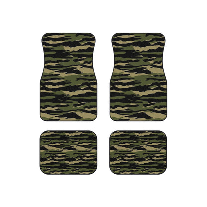 Tiger Stripe Camouflage: Military Style - Car Mats (Set of 4)