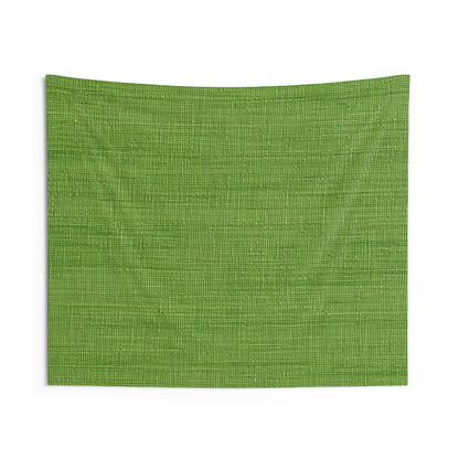 Olive Green Denim-Style: Seamless, Textured Fabric - Indoor Wall Tapestries