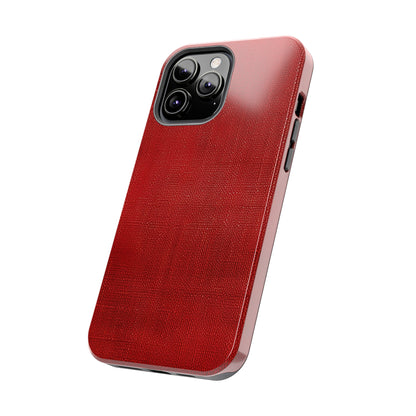 Juicy Red Berry Blast: Denim Fabric Inspired Design - Tough Phone Cases