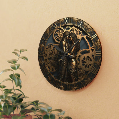 Wedding Steampunk Marriage Design, Acrylic Wall Clock