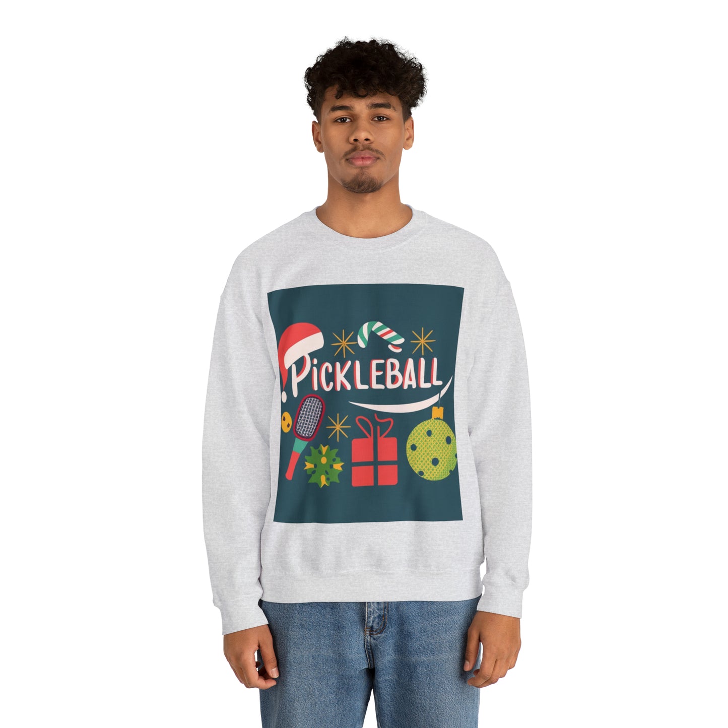 Regalo de Pickleball para Navidad - Sudadera unisex Heavy Blend™ con cuello redondo 