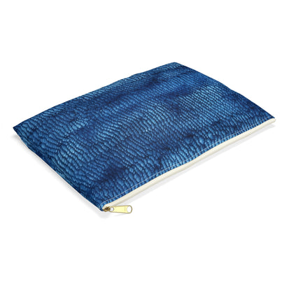 Blue Spectrum: Denim-Inspired Fabric Light to Dark - Accessory Pouch