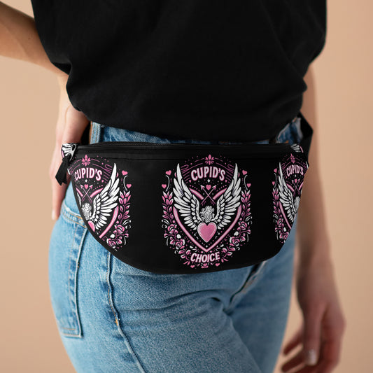 Cupids Choice Crest with Heart and Wings - Love and Romance Valentine Themed - Fanny Pack