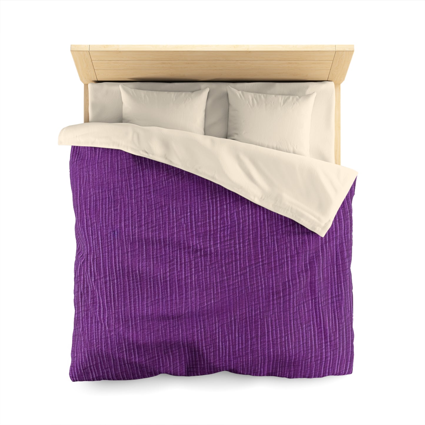 Violet/Plum/Purple: Denim-Inspired Luxurious Fabric - Microfiber Duvet Cover