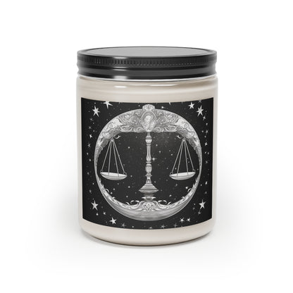 Vela de aromaterapia Libra Zodiac - Cera de coco de soja vegana vertida a mano - Canela en rama, 9 oz