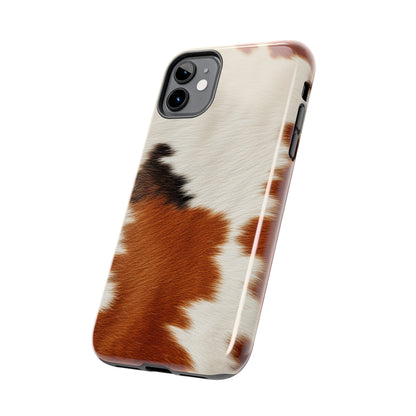 Hair Cowhide Leather Natural Design Durable Rugged Style - Tough Phone Cases