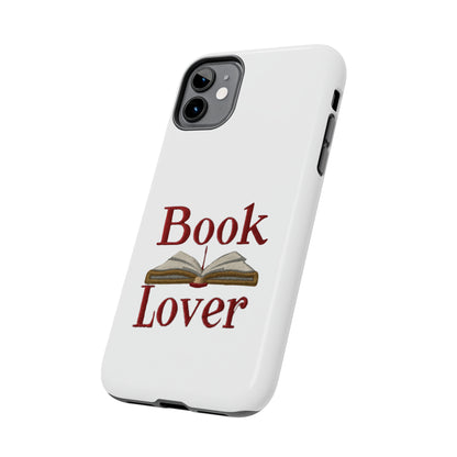 Open Book Embroidery Art: Book Lover Text for Avid Readers - Tough Phone Cases