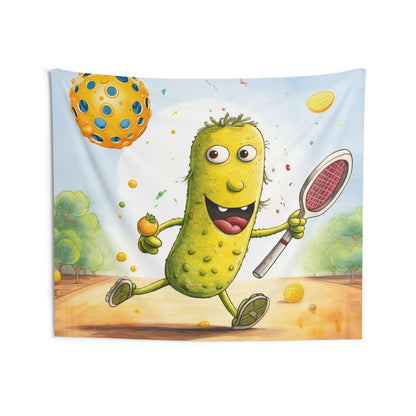 Pickleball Play: Pickle Sport Action Game, Fast Dink Ball - Indoor Wall Tapestries