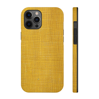 Radiant Sunny Yellow: Denim-Inspired Summer Fabric - Tough Phone Cases