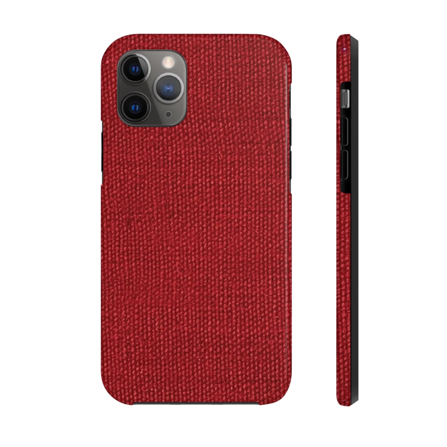 Bold Ruby Red: Denim-Inspired, Passionate Fabric Style - Tough Phone Cases