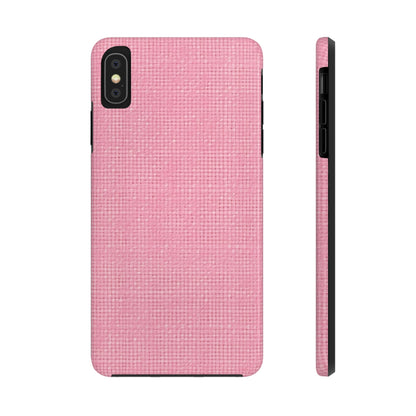 Pastel Rose Pink: Denim-Inspired, Refreshing Fabric Design - Tough Phone Cases