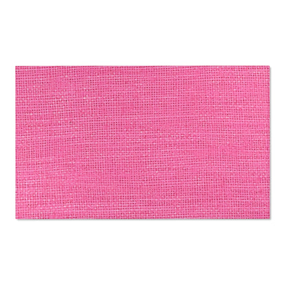 Doll-Like Pink Denim Designer Fabric Style - Area Rugs