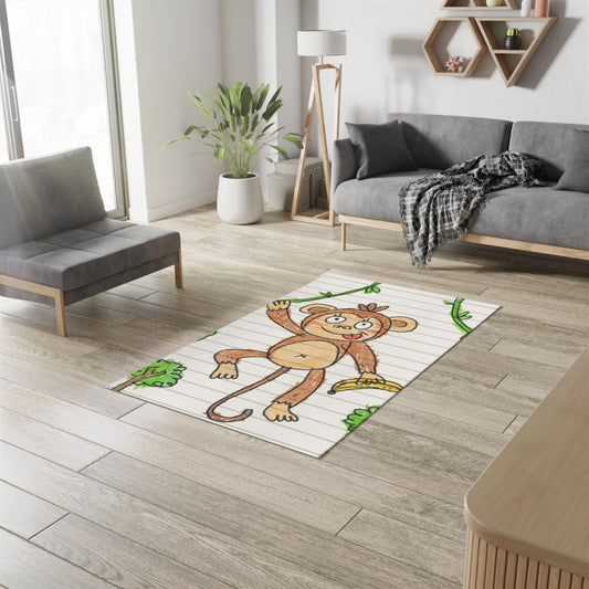 Graphic Monkey - Fun Zoo Clothing for Ape Lovers Dobby Rug