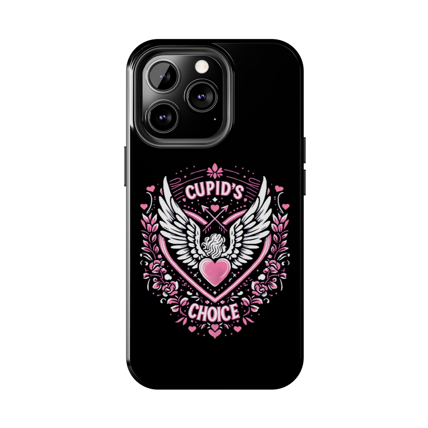 Cupidos Choice Crest con corazón y alas - Amor y romance con temática de San Valentín - Fundas resistentes para teléfonos