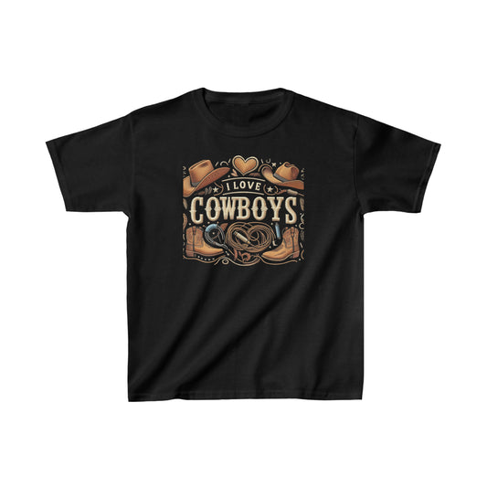 I Love Cowboys, Gift, Kids Heavy Cotton™ Tee