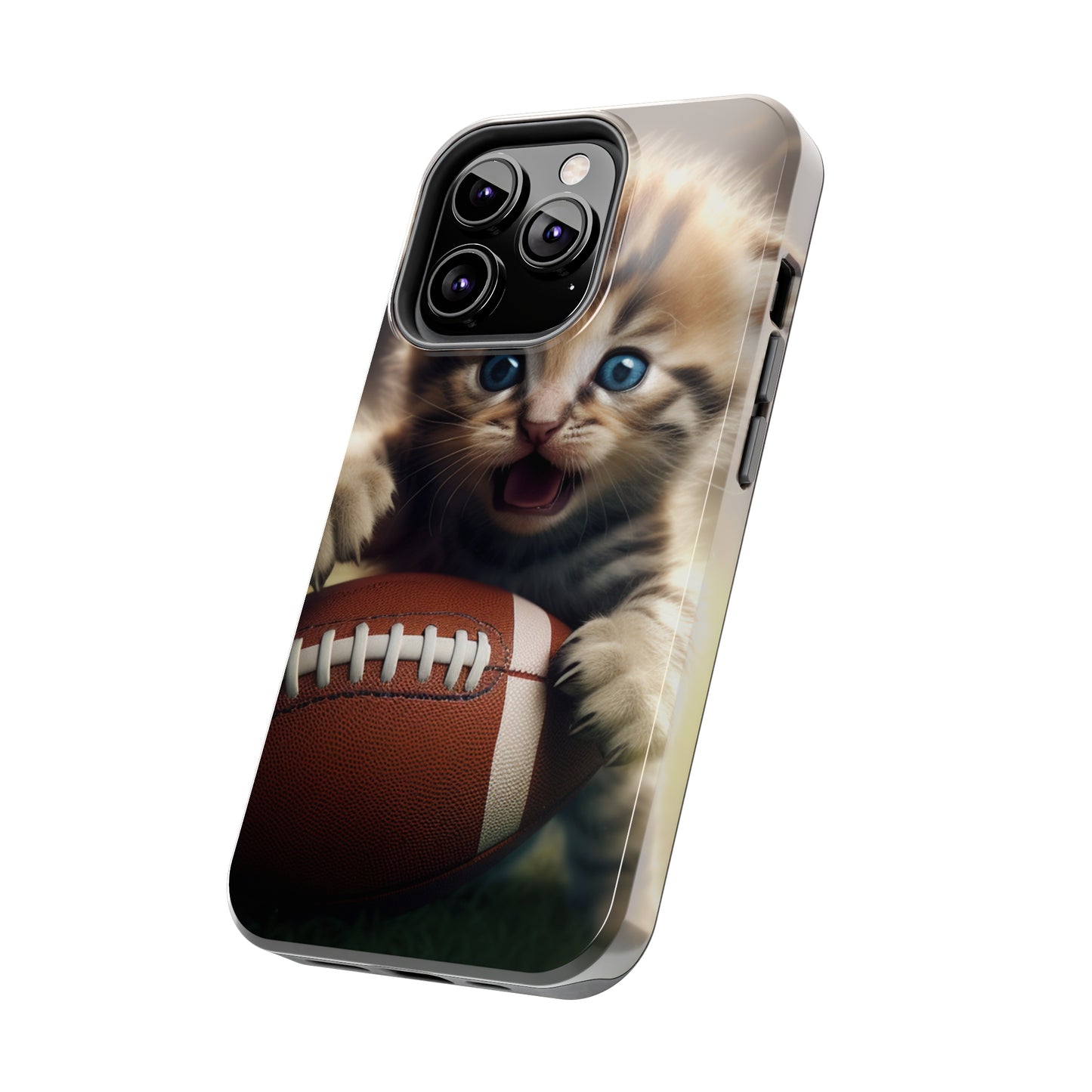 Football Kitten Touchdown: el juego deportivo ganador de Tabby - Estuches resistentes para teléfonos