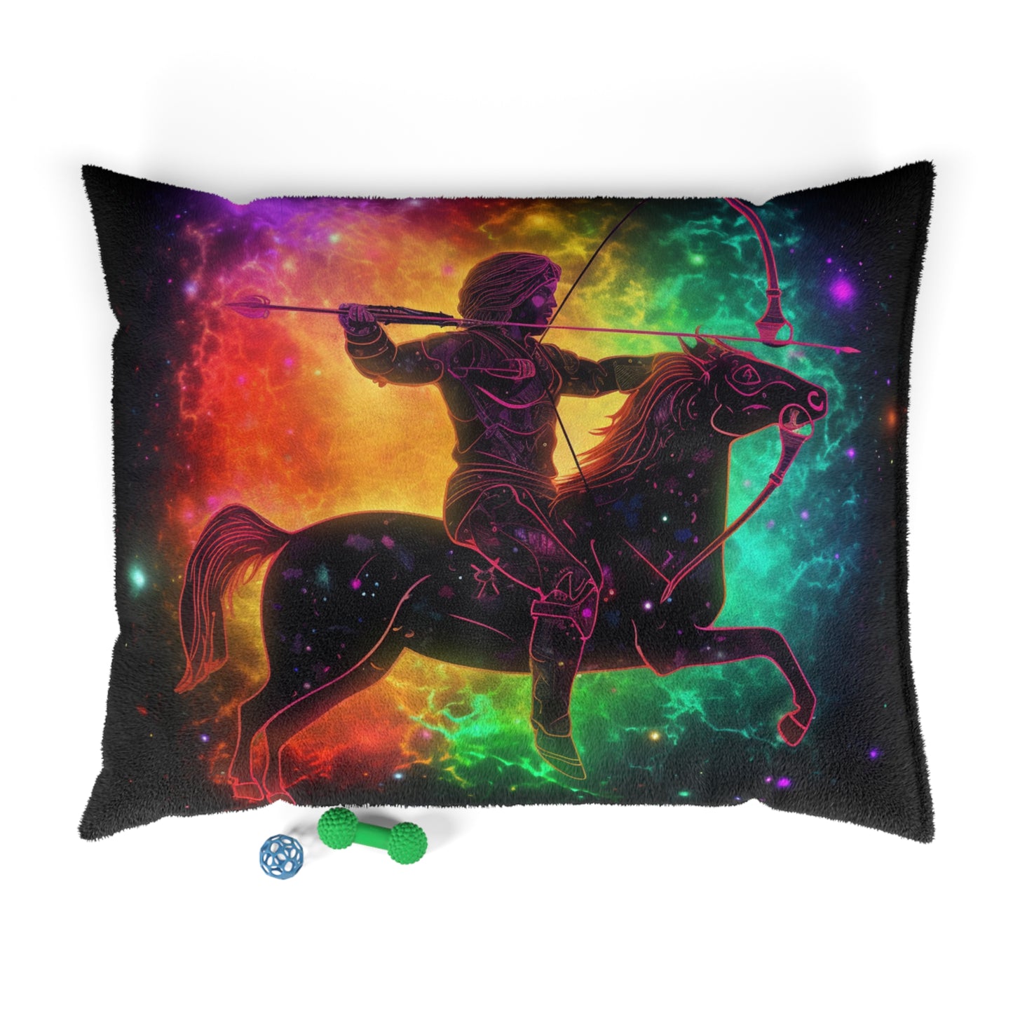 Colorful Sagittarius Zodiac Sign - Star Universe Theme - Pet Bed