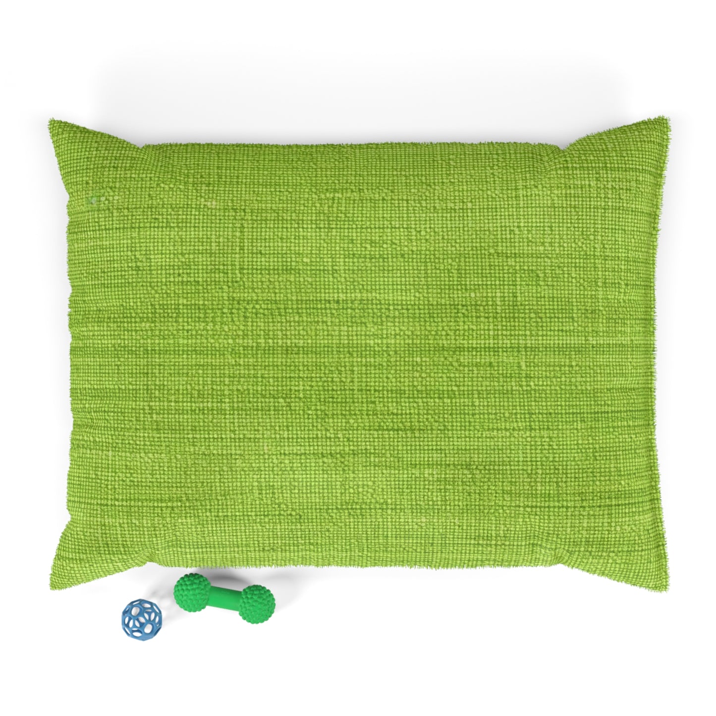 Lush Grass Neon Green: Denim-Inspired, Springtime Fabric Style - Dog & Pet Bed