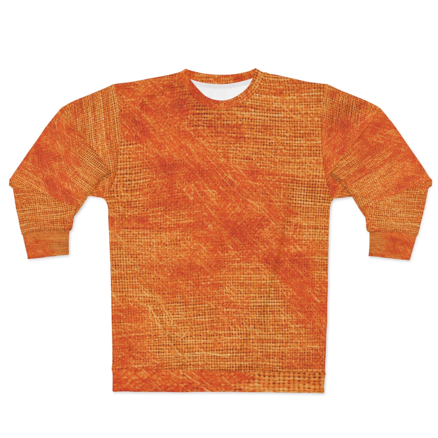 Burnt Orange/Rust: Denim-Inspired Autumn Fall Color Fabric - Unisex Sweatshirt (AOP)