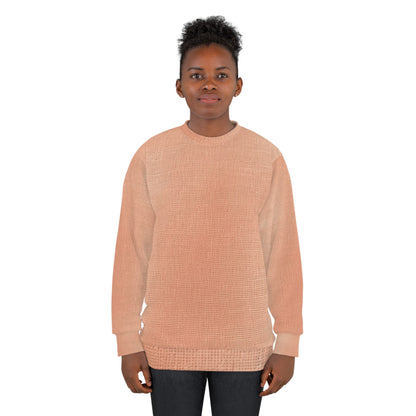 Soft Pink-Orange Peach: Denim-Inspired, Lush Fabric - Unisex Sweatshirt (AOP)