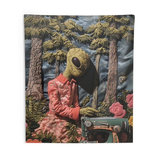 Alien Sewing Embroider, Sew Machine, Indoor Wall Tapestries