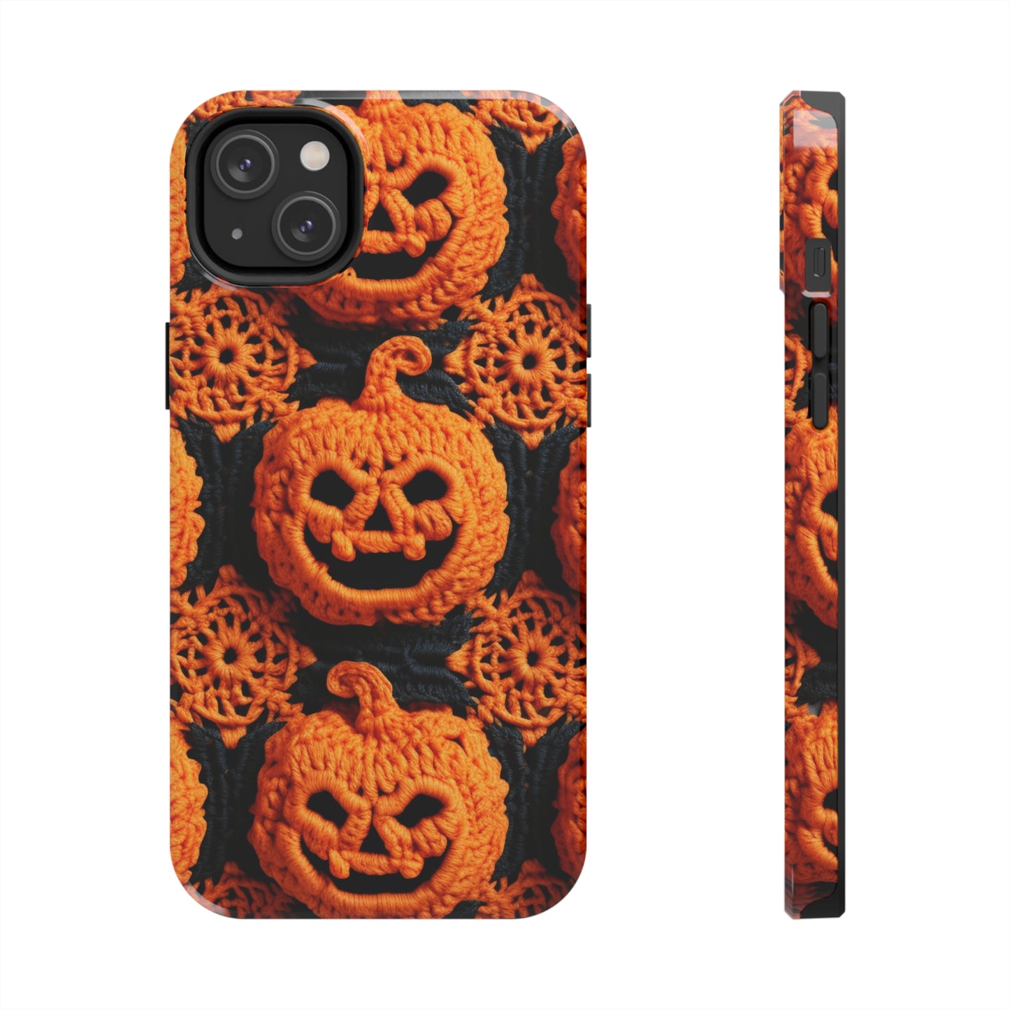 Halloween Crochet Pumpkin Scary Horror Festive Holiday Pattern - Tough Phone Cases