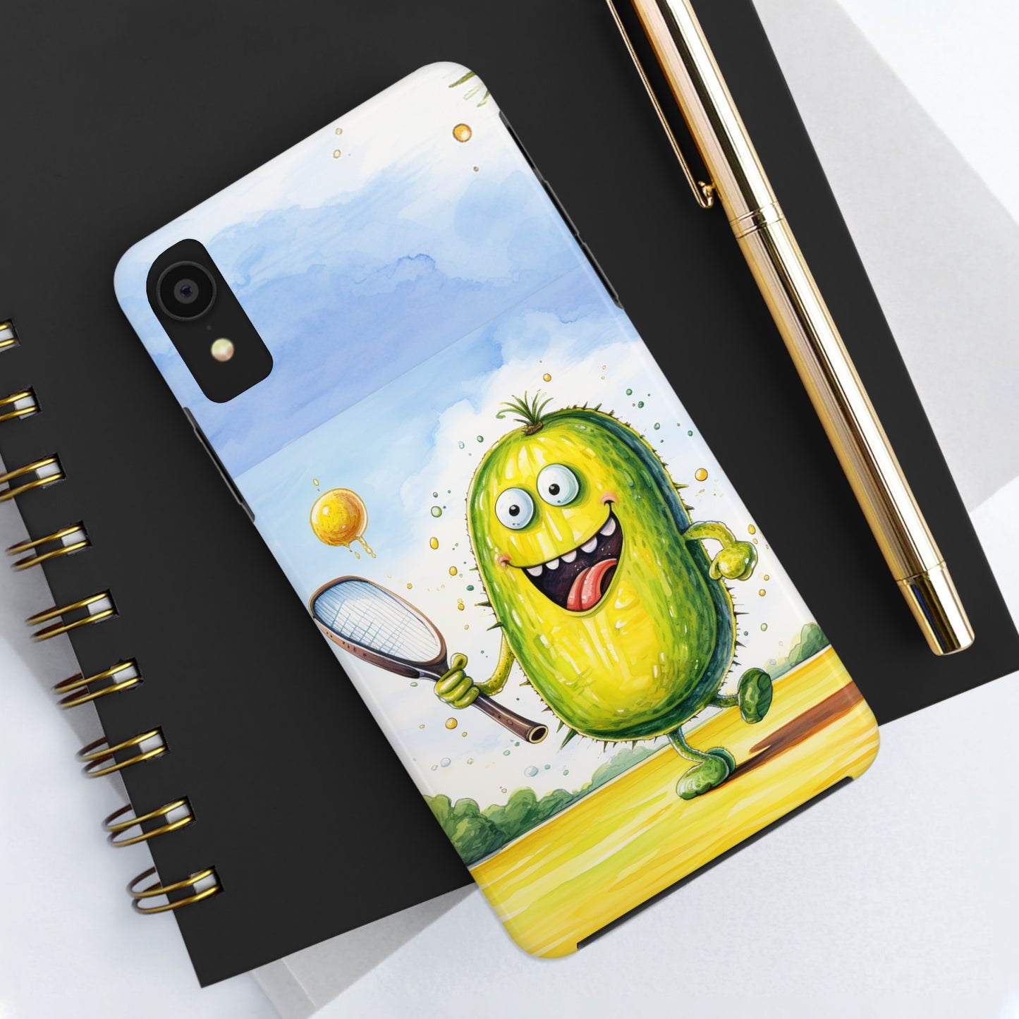 Pickleball Sport: Athletic Pickle Playing Game with Net and Paddle - Tough Phone Cases