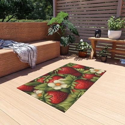 Strawberry Euphoria: The Ultimate Guide to Celebrating Life's Sweetest BerryOutdoor Rug