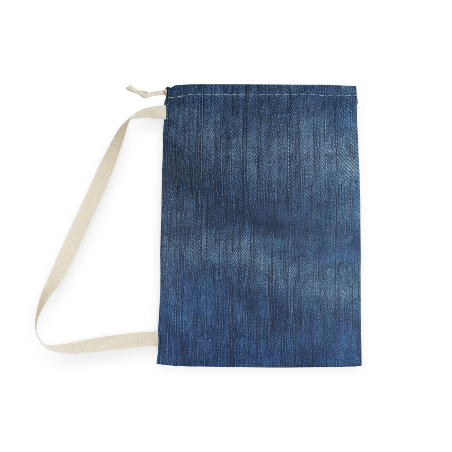 Indigo Splash: Washed Denim Reverie in Deep Blue - Laundry Bag