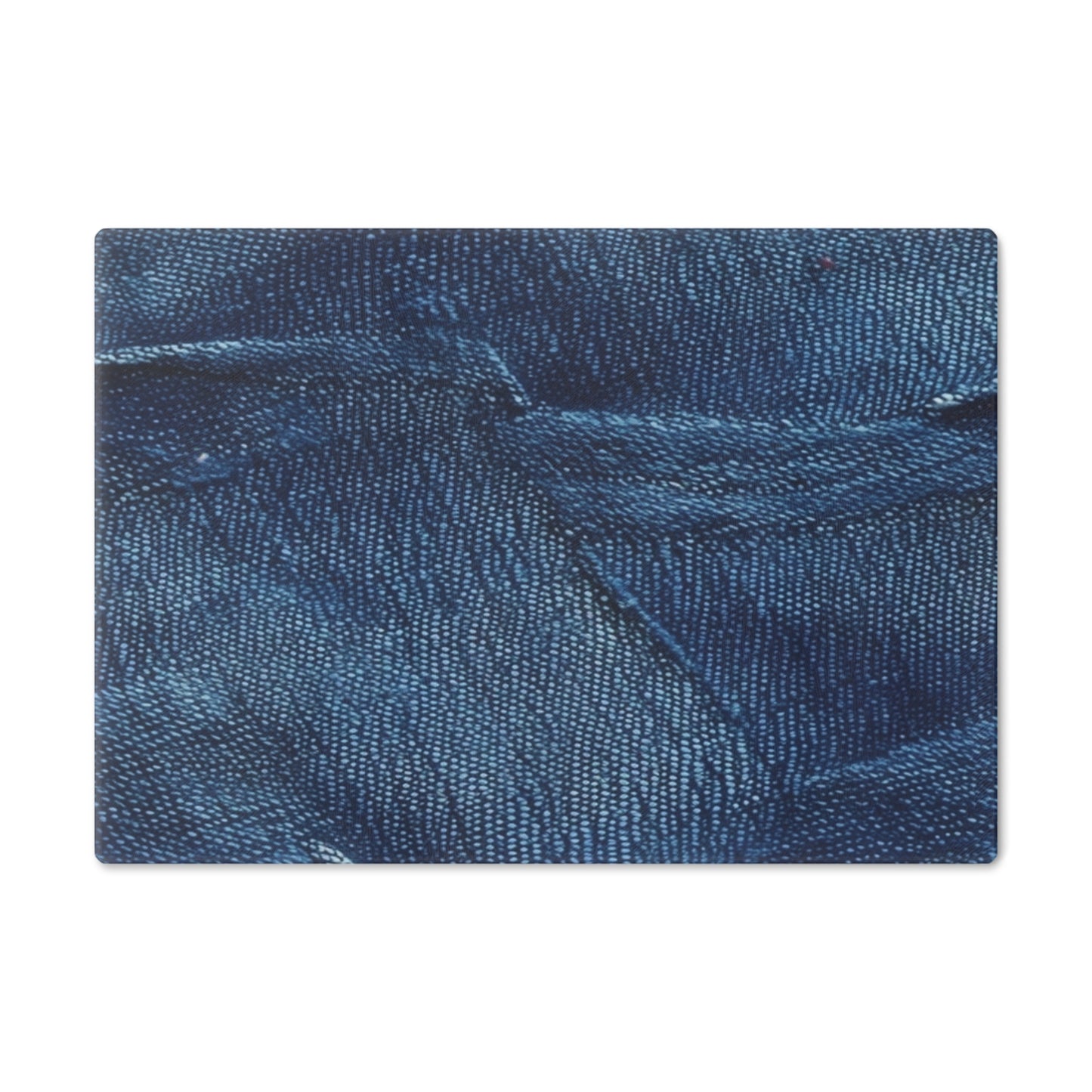 Dark Blue: Distressed Denim-Inspired Fabric Design - Cutting Board