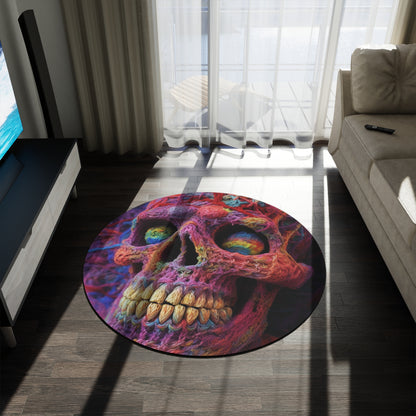 Crochet Skeleton Skull Halloween - Round Rug