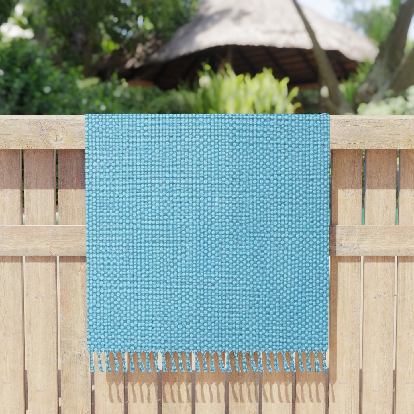 Bright Aqua Teal: Denim-Inspired Refreshing Blue Summer Fabric - Boho Beach Cloth