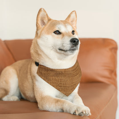 Brown Light Chocolate: Denim-Inspired Elegant Fabric - Dog & Pet Bandana Collar