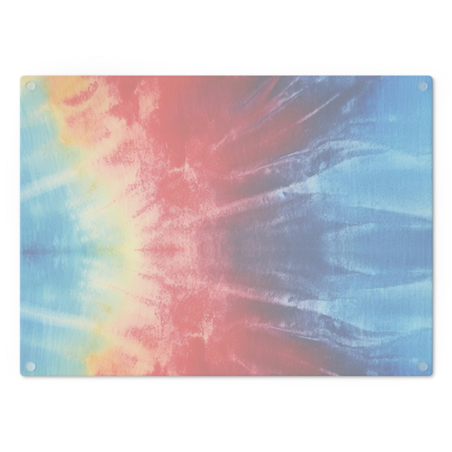 Rainbow Tie-Dye Denim: Vibrant Multi-Color, Fabric Design Spectacle - Cutting Board