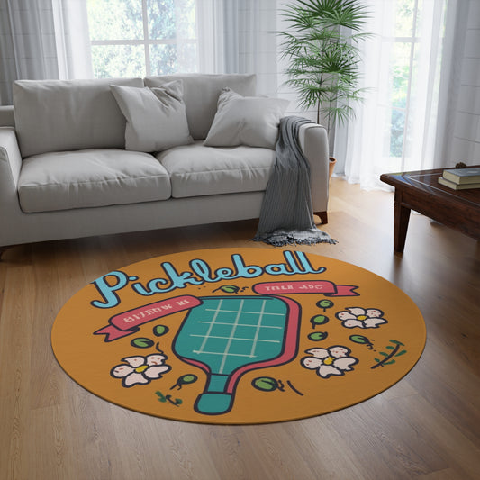 Pickleball Cottagecore - Round Rug