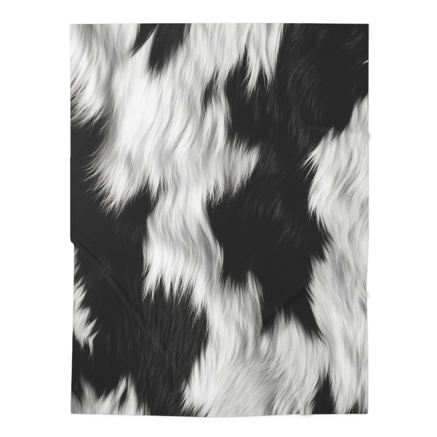 Cowhide on Hair Leather - Black and White - Designer Style - Baby Swaddle Blanket