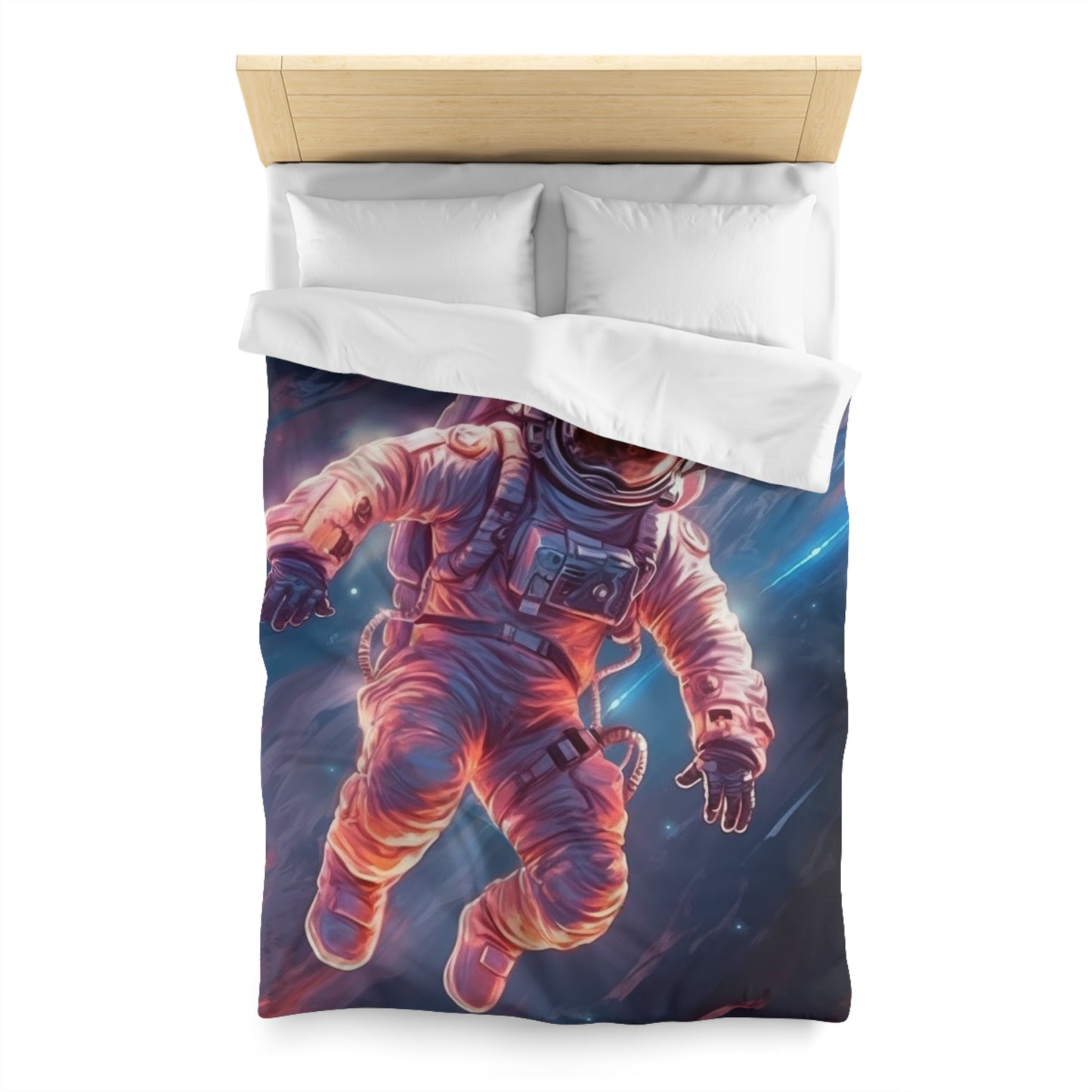 Astronauta en el espacio exterior - Galaxy Starfield Art - Funda nórdica de microfibra 