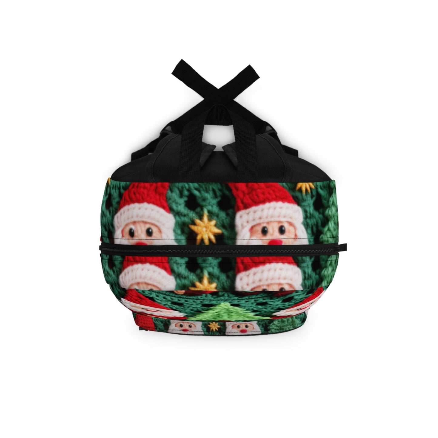 Patrón de ganchillo de Papá Noel, diseño navideño, decoración festiva, motivo de Papá Noel. Perfecto para la celebración navideña - Mochila 