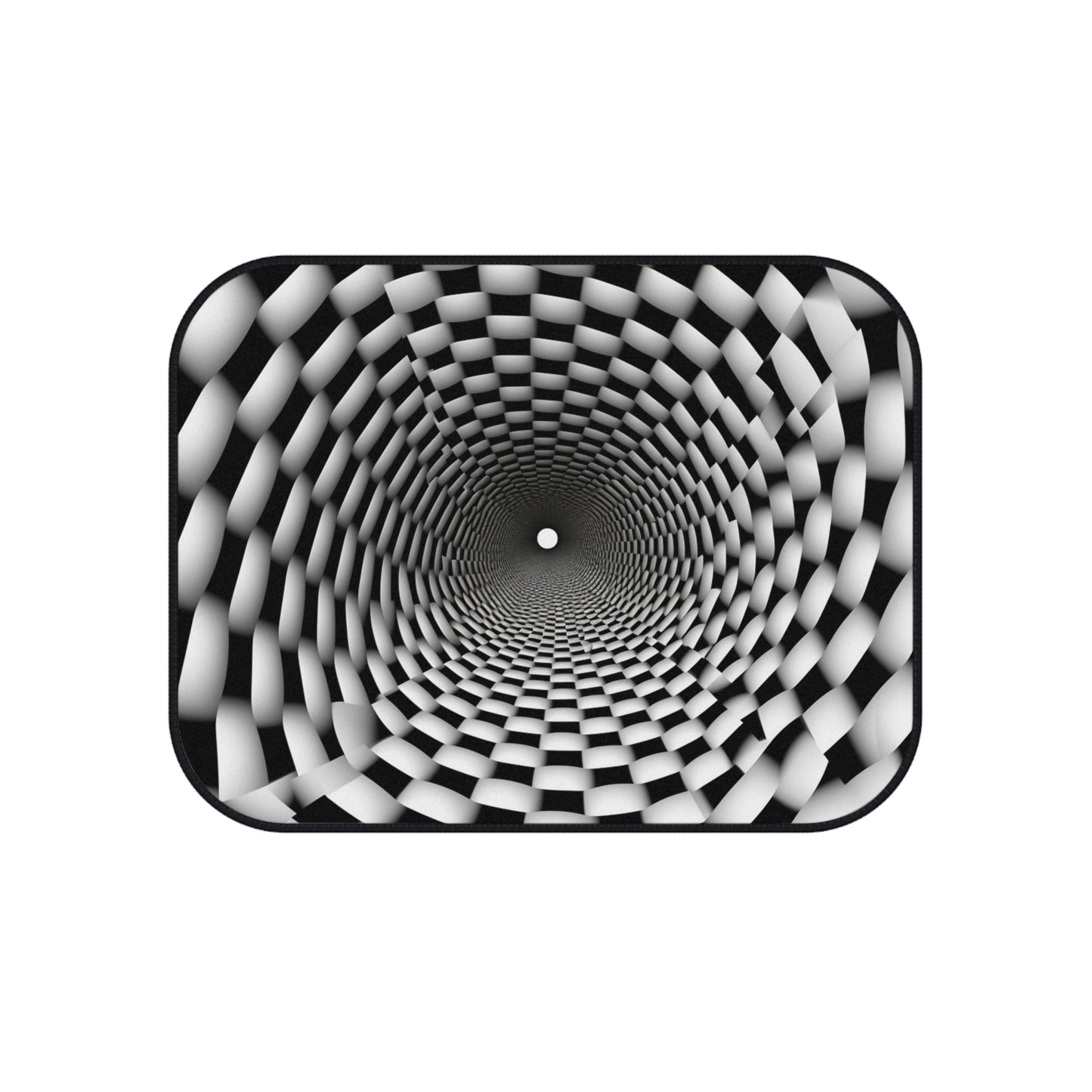 3D Optical Illusion Vortex - endless warp Hole Car Mats (Set of 4)