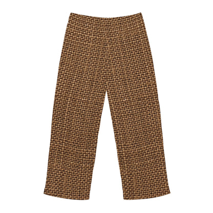 Brown Trouser, Men's Pajama Pants (AOP)