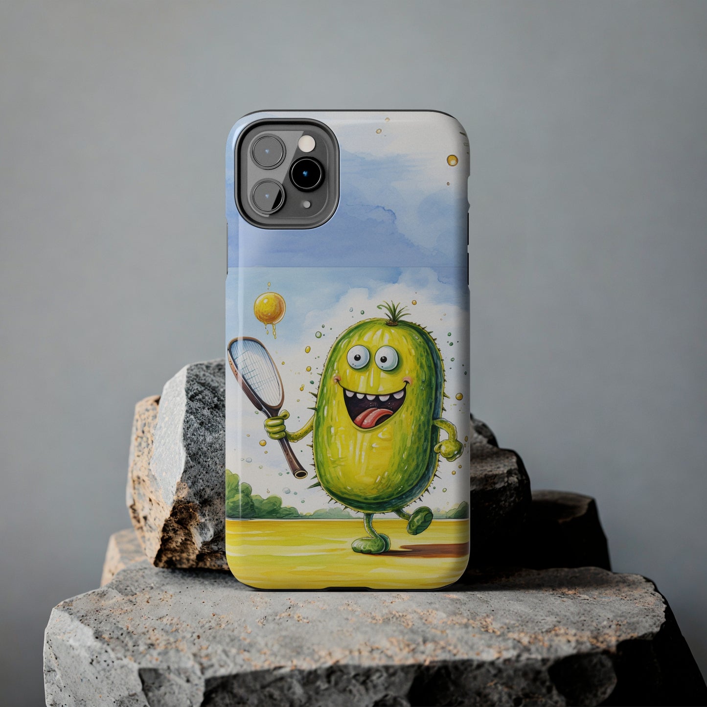 Pickleball Sport: Athletic Pickle Playing Game with Net and Paddle - Tough Phone Cases