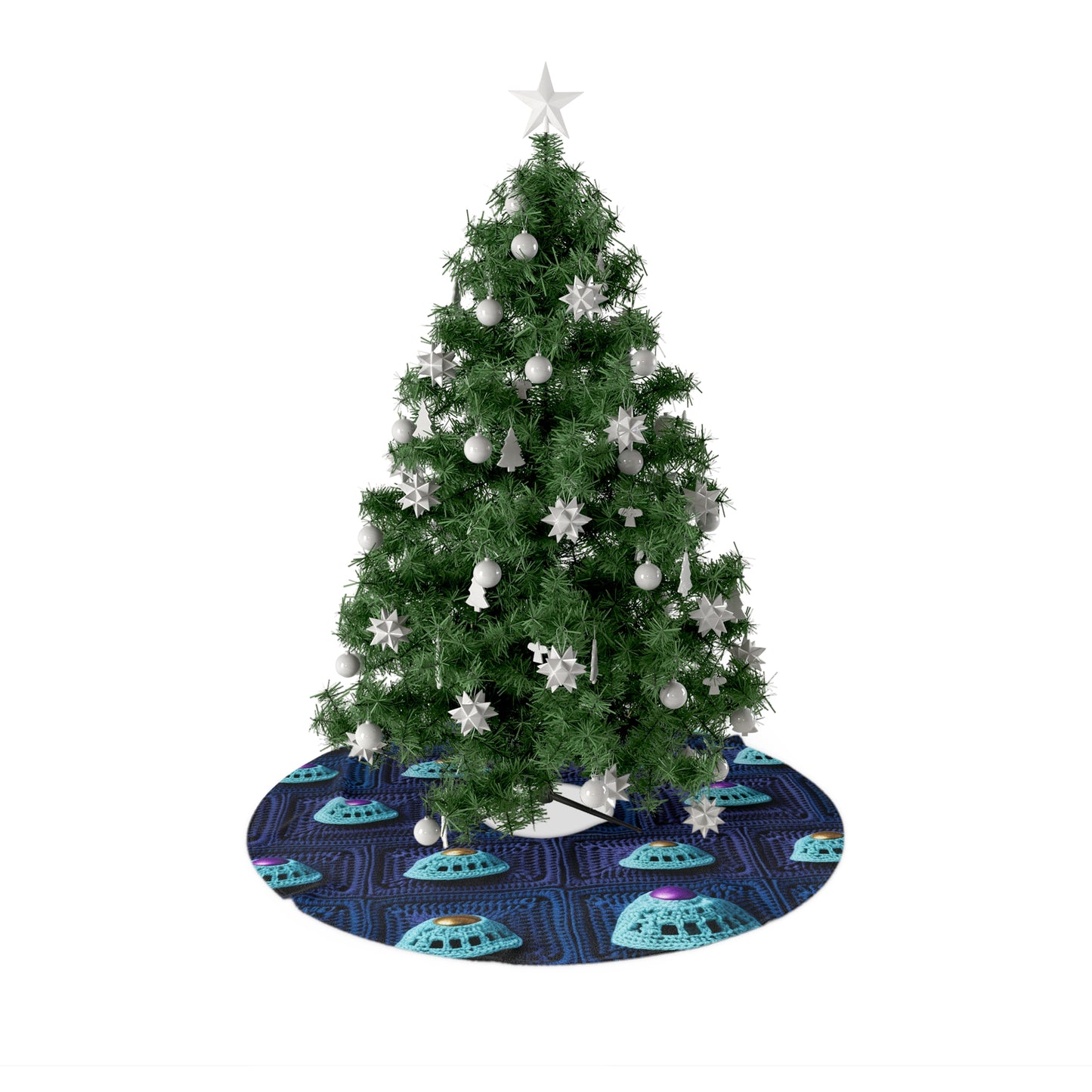 Spaceship UFO Crochet - Galactic Travel Ship - Alien Craft - Flying Saucer - Christmas Tree Skirts