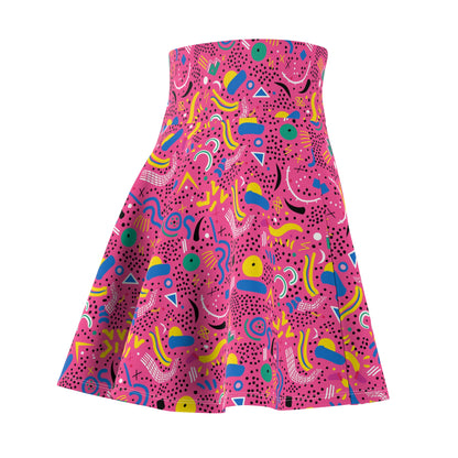 Womens Printed Shirtdress - Women's Skater Skirt (AOP)