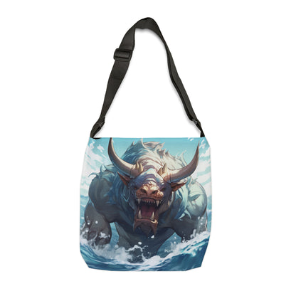 Bull Shark Fusion: Water Fantasy - Hybrid Ocean Marine Animal - Adjustable Tote Bag (AOP)