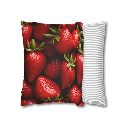 Strawberry Patch Picks: Home Decor and Gifts for the Ultimate Berry Fan - Spun Polyester Square Pillow Case