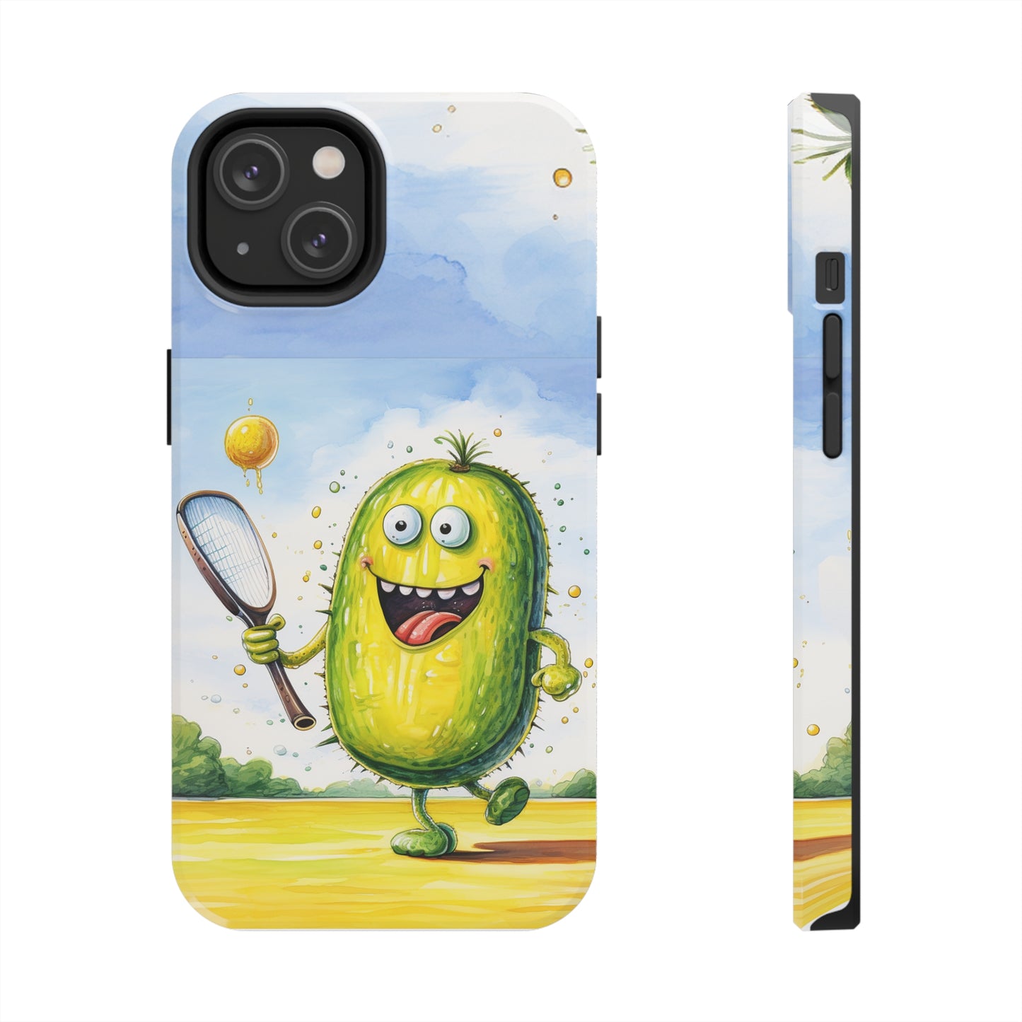 Pickleball Sport: Athletic Pickle Playing Game with Net and Paddle - Tough Phone Cases