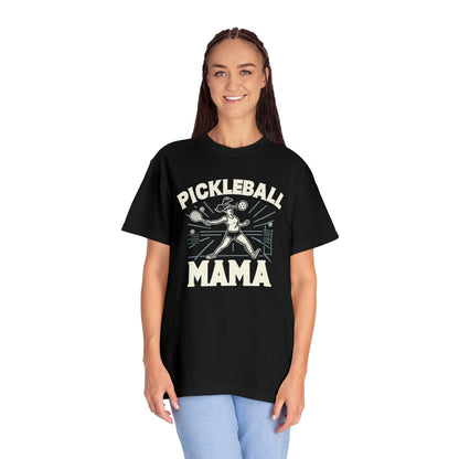 Pickleball Mama - Moms, Sporty Graphic, Pickleball Enthusiast Design - Unisex Garment-Dyed T-shirt