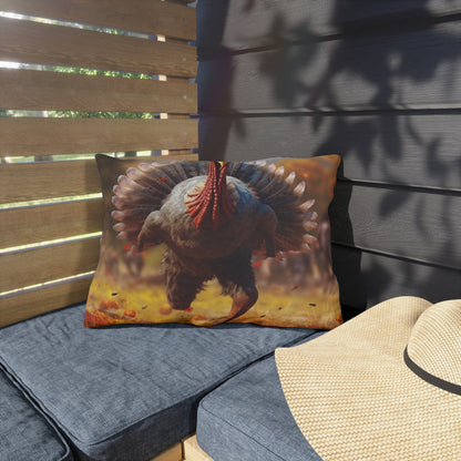 Thanksgiving Trot Turkey Run Athlete Sprint Racer Holiday Feast Dinner - Outdoor Pillows