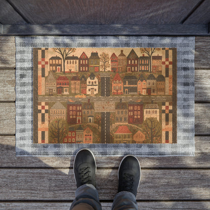 Home Town Quilt Design - Coir Doormat